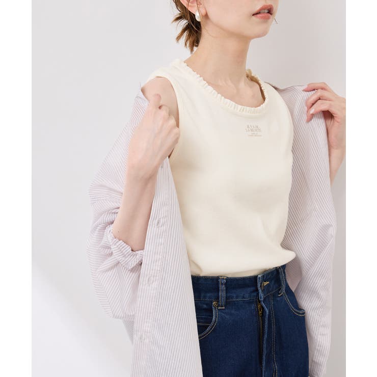 ホワイト系(12) | 襟フリルタンクトップ | ROPE' PICNIC