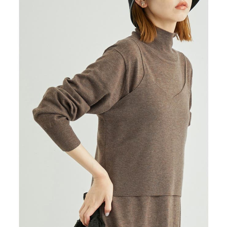 ブラウン(22) | 総針ニットキャミソール | ROPE' PICNIC