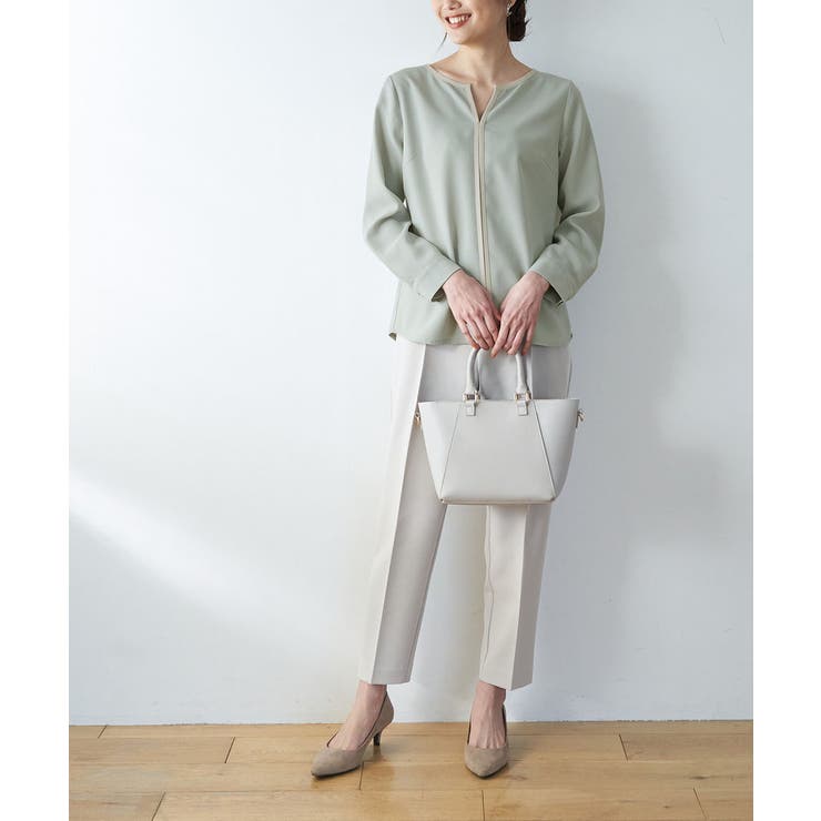 WEB限定】配色パイピングブラウス[品番：RPCW0012212]｜ROPE
