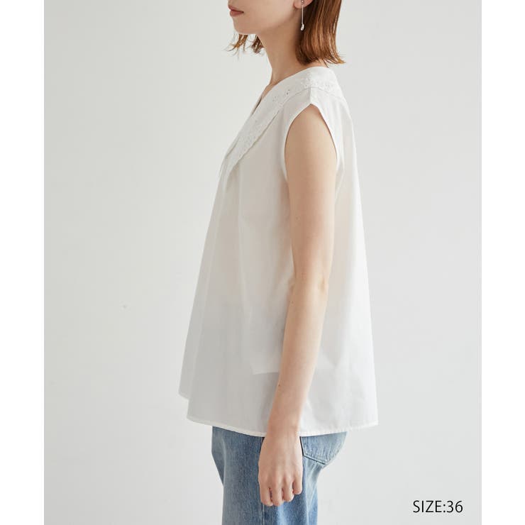 リンクコーデ/刺繍襟ブラウス | ROPE' PICNIC | 詳細画像3 