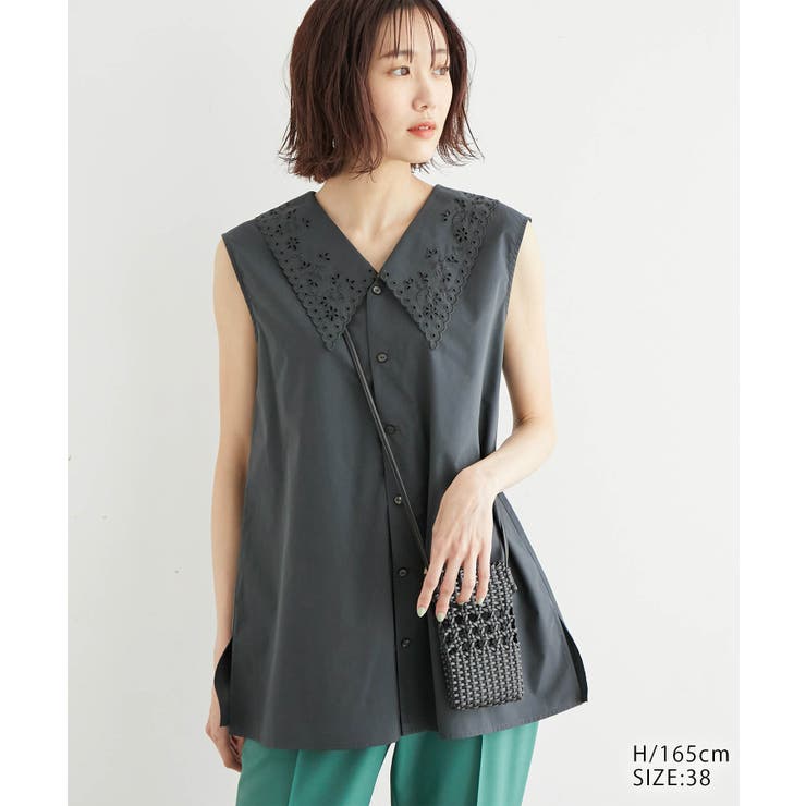 スミクロ(05) | リンクコーデ/刺繍襟ブラウス | ROPE' PICNIC