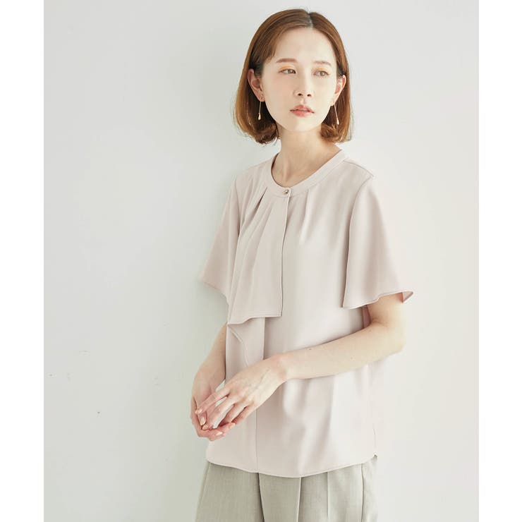 ラベンダー(52) | 【WEB限定カラー:ベージュ,ピンク】ボウタイフウタックハーフスリーブ | ROPE' PICNIC