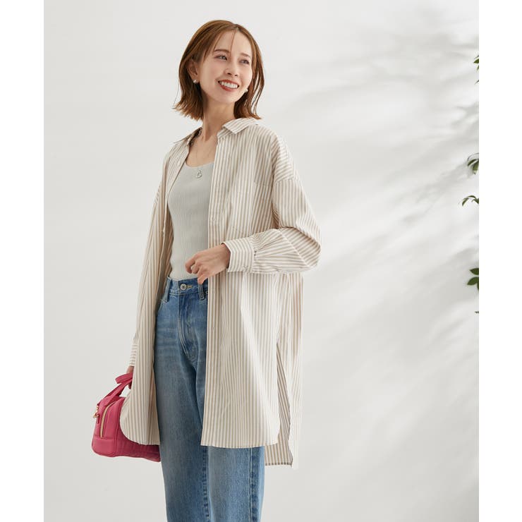 ストライプチュニックシャツ[品番：RPCW0034497]｜ROPE