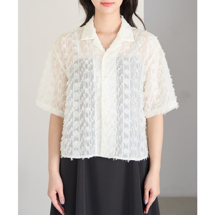 フリンジジャガードシャツ | ROPE' PICNIC | 詳細画像10 