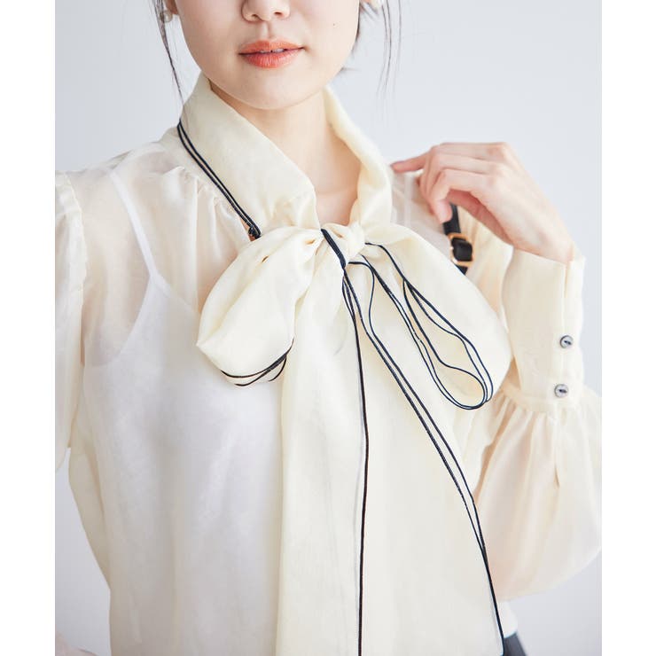 2WAY/配色リボンブラウス | ROPE' PICNIC | 詳細画像6 