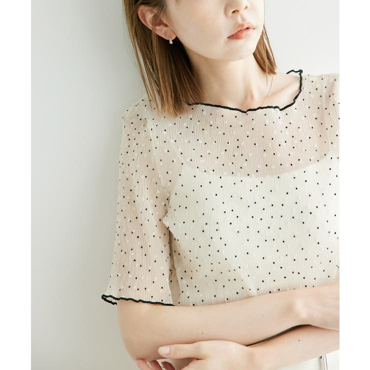 ホワイト系(11) | ドットシアーブラウス | ROPE' PICNIC