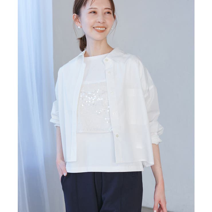 花粉ガード・防シワ/クロップドシャツ | ROPE' PICNIC | 詳細画像6 