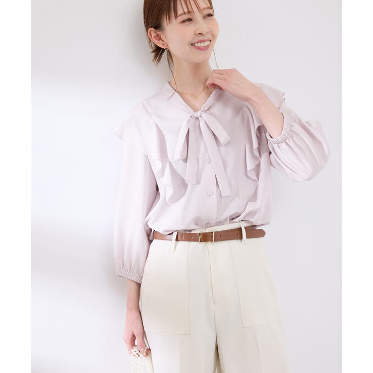 ラッフルリボンデザインシャツ | ROPE' PICNIC | 詳細画像14 