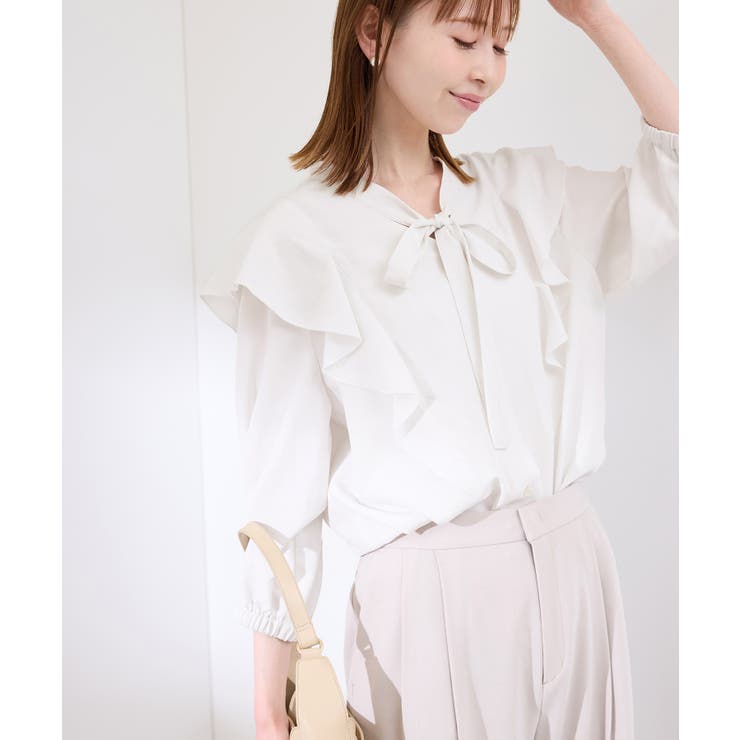 オフサブ | ラッフルリボンデザインシャツ | ROPE' PICNIC