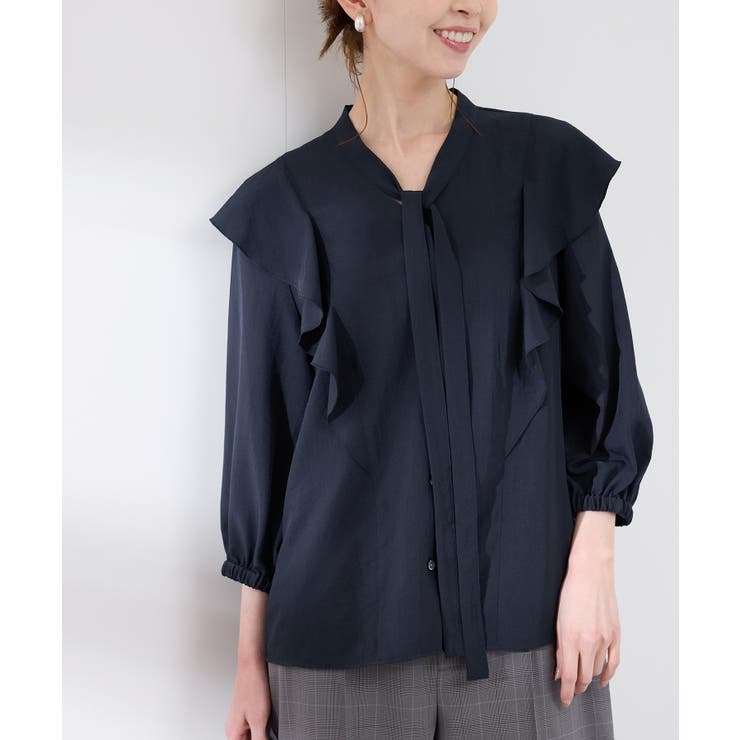 コンメイン | ラッフルリボンデザインシャツ | ROPE' PICNIC