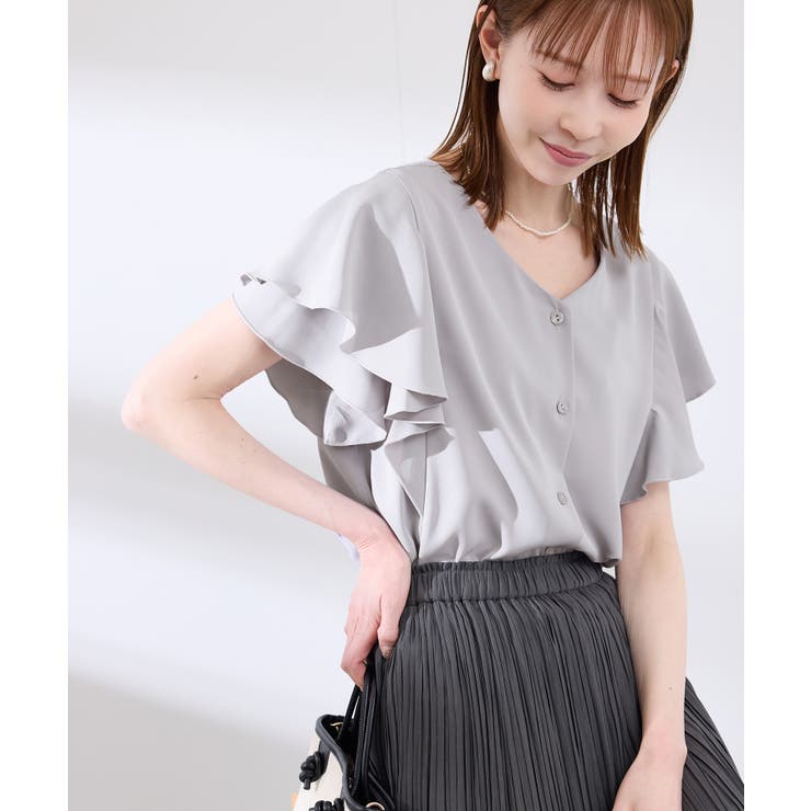 【WEB限定カラー】【UVケア・接触冷感・前後2WAY】フレアスリーブブラウス | ROPE' PICNIC | 詳細画像24 