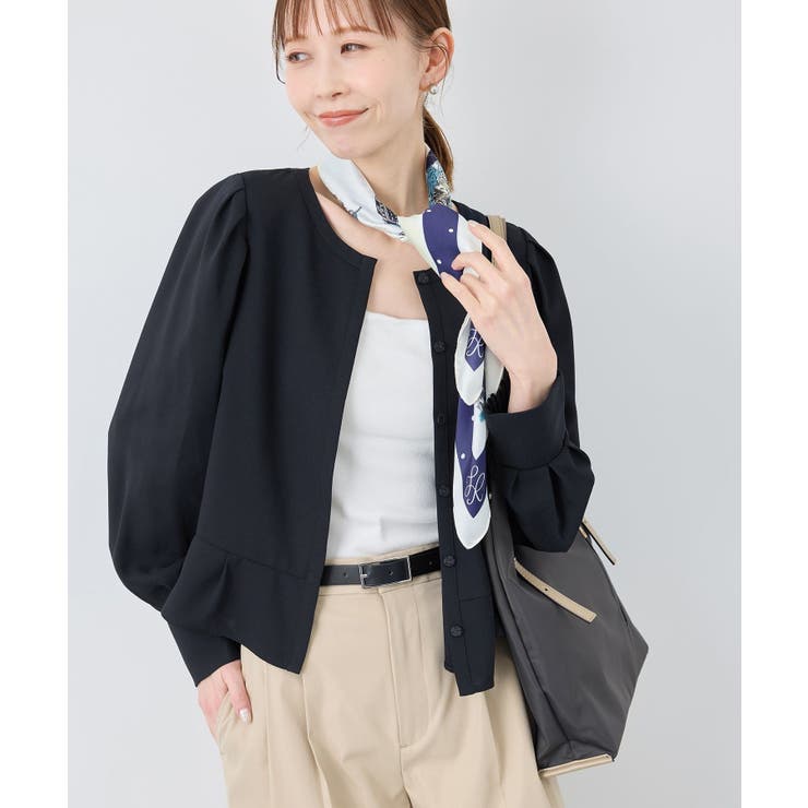 先行予約販売中 羽織り風ブラウス 新色追加】羽織りとしても着られるブラウス[品番：RPCW0048191]｜ROPE