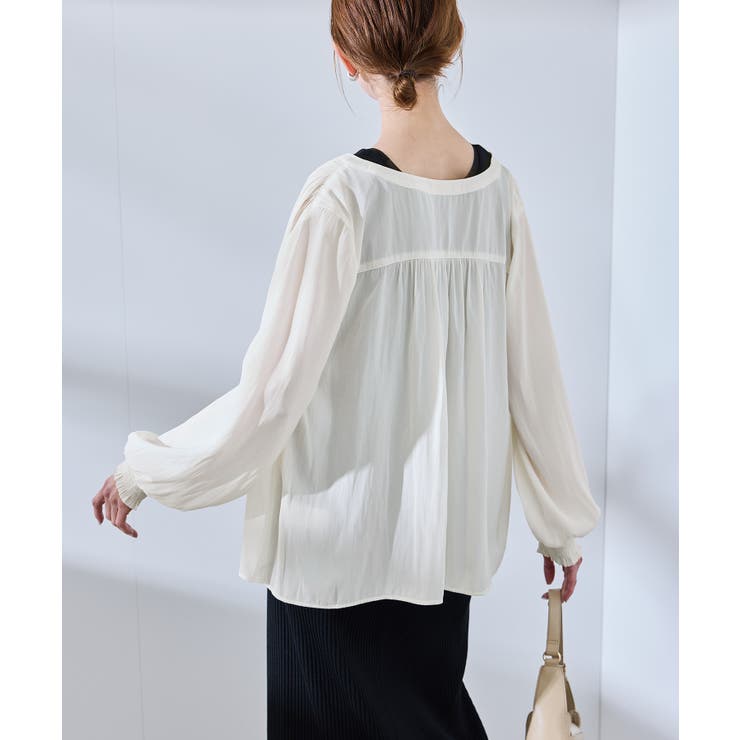 割繊ギャザーブラウス | ROPE' PICNIC | 詳細画像11 