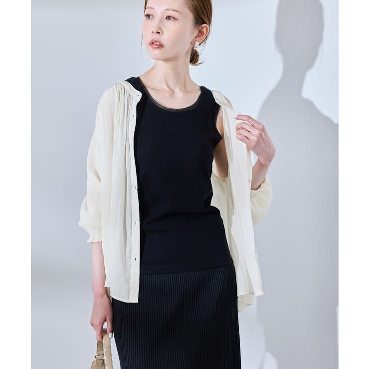割繊ギャザーブラウス | ROPE' PICNIC | 詳細画像12 