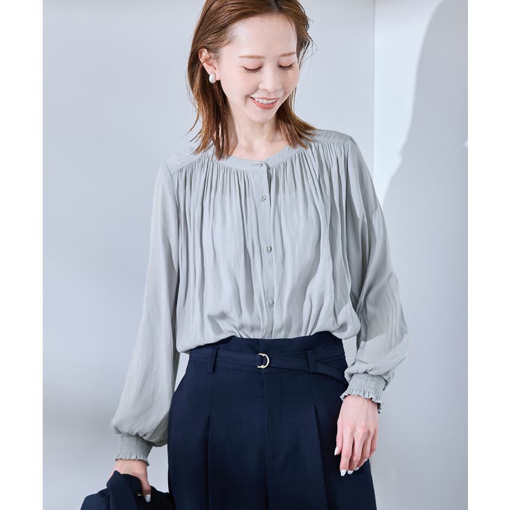割繊ギャザーブラウス | ROPE' PICNIC | 詳細画像17 