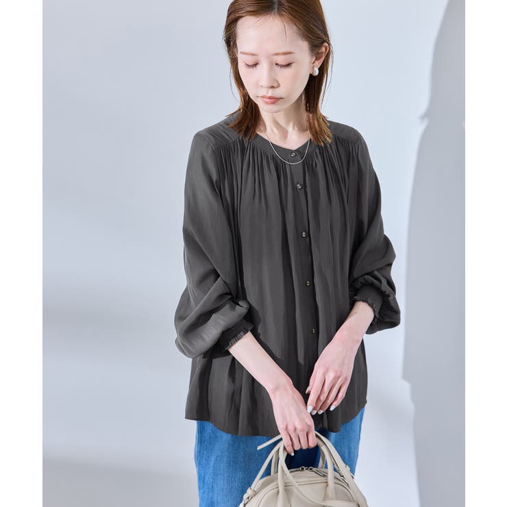 割繊ギャザーブラウス | ROPE' PICNIC | 詳細画像4 