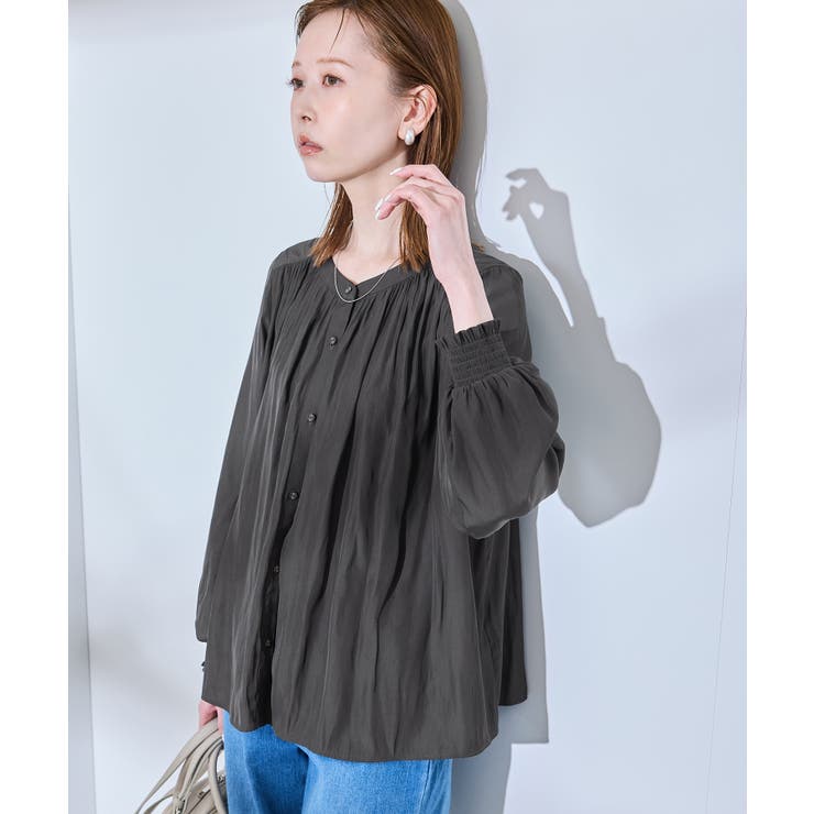 割繊ギャザーブラウス | ROPE' PICNIC | 詳細画像6 