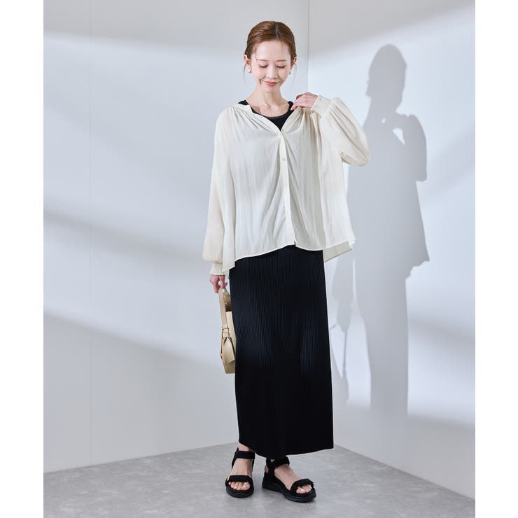 割繊ギャザーブラウス | ROPE' PICNIC | 詳細画像9 