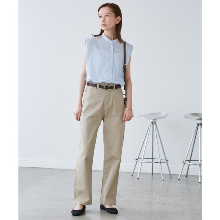 【UVカット・接触冷感・イージーケア】バンドカラーノースリーブシャツ/通勤対応 | ROPE' PICNIC | 詳細画像16 