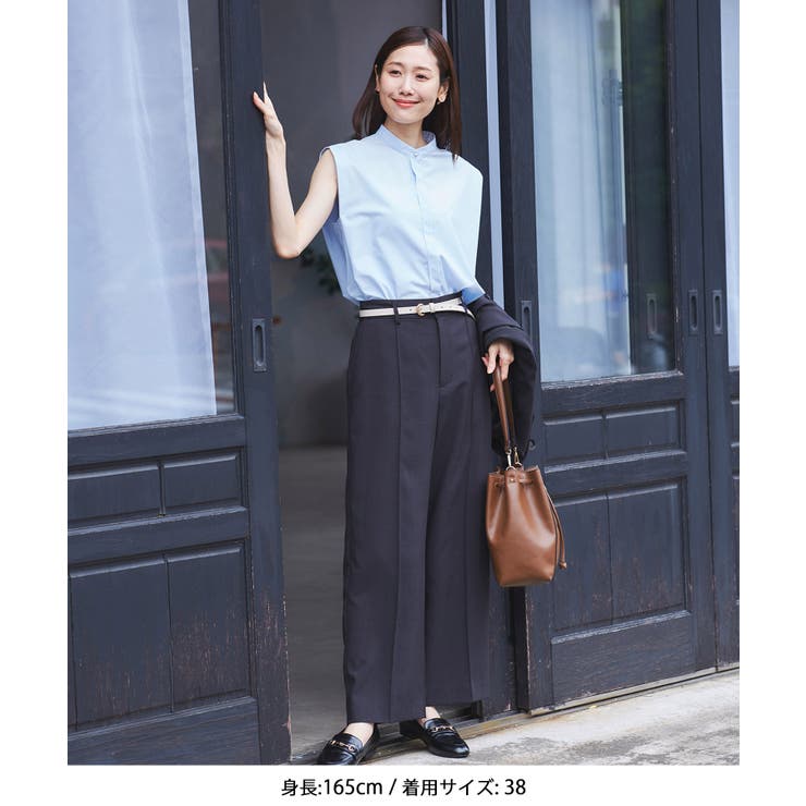 【UVカット・接触冷感・イージーケア】バンドカラーノースリーブシャツ/通勤対応 | ROPE' PICNIC | 詳細画像2 