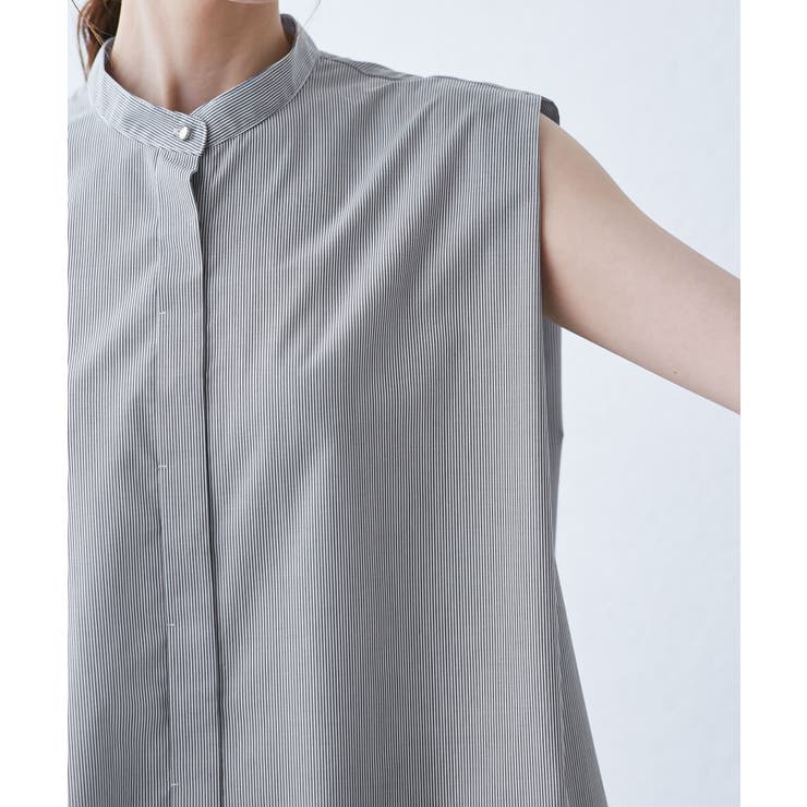 【UVカット・接触冷感・イージーケア】バンドカラーノースリーブシャツ/通勤対応 | ROPE' PICNIC | 詳細画像26 