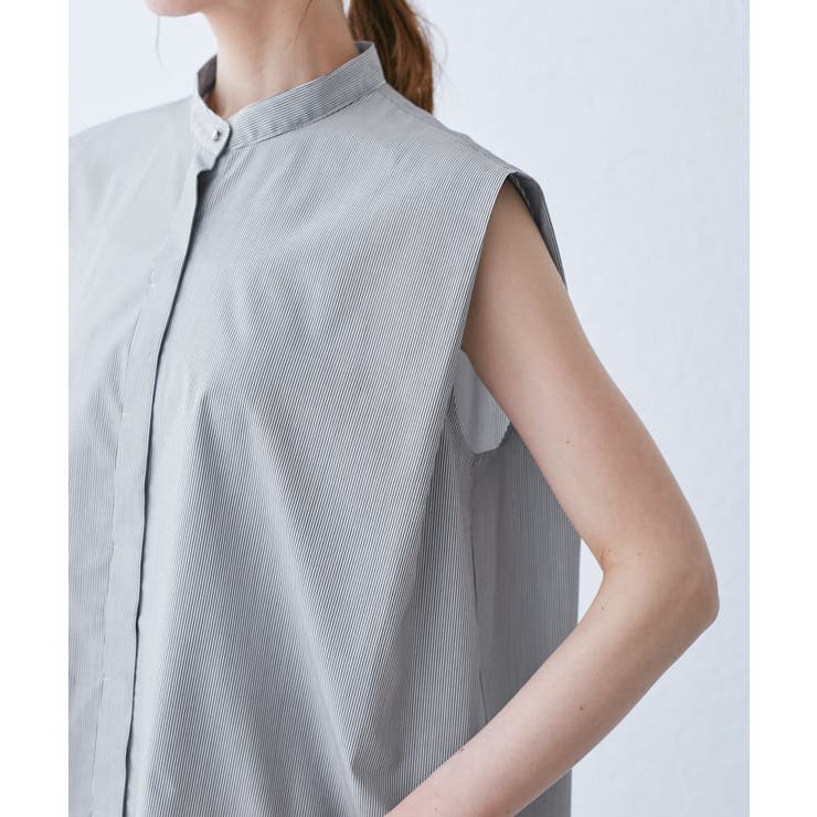 【UVカット・接触冷感・イージーケア】バンドカラーノースリーブシャツ/通勤対応 | ROPE' PICNIC | 詳細画像27 