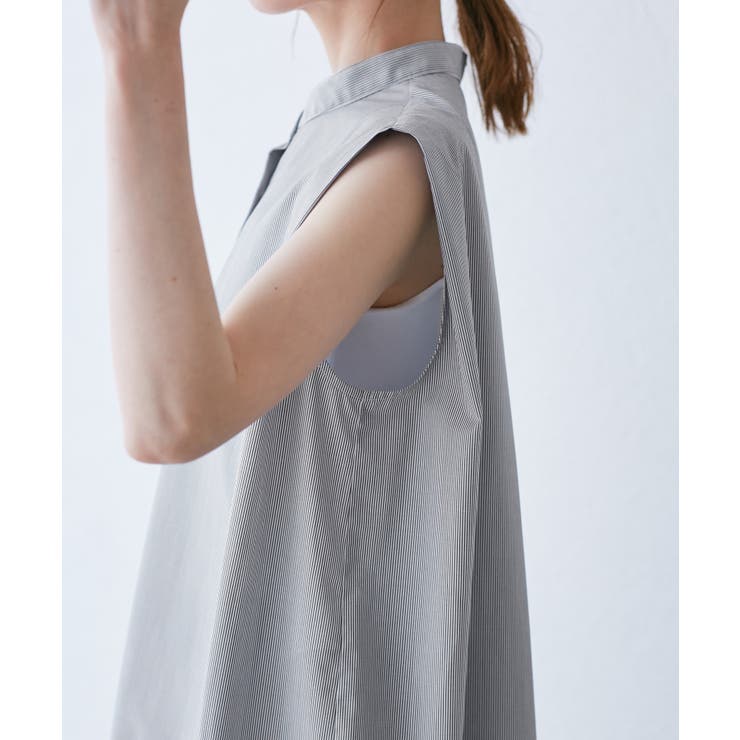 【UVカット・接触冷感・イージーケア】バンドカラーノースリーブシャツ/通勤対応 | ROPE' PICNIC | 詳細画像28 