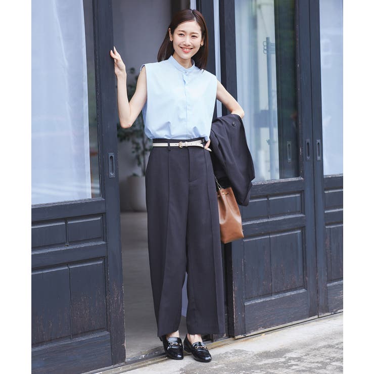 【UVカット・接触冷感・イージーケア】バンドカラーノースリーブシャツ/通勤対応 | ROPE' PICNIC | 詳細画像3 