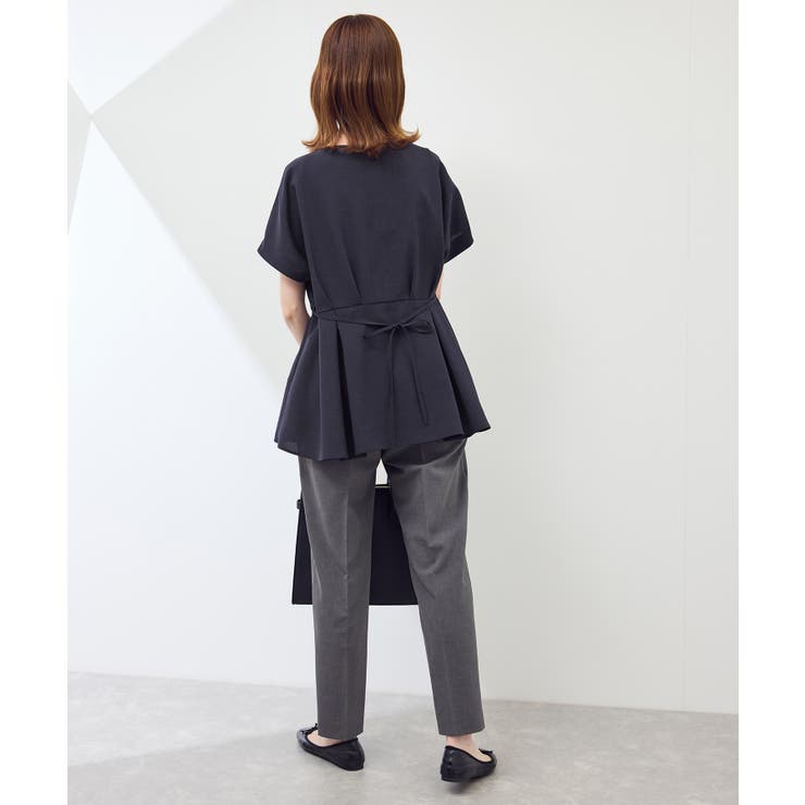 接触冷感】ハートネックペプラムブラウス[品番：RPCW0050004]｜ROPE