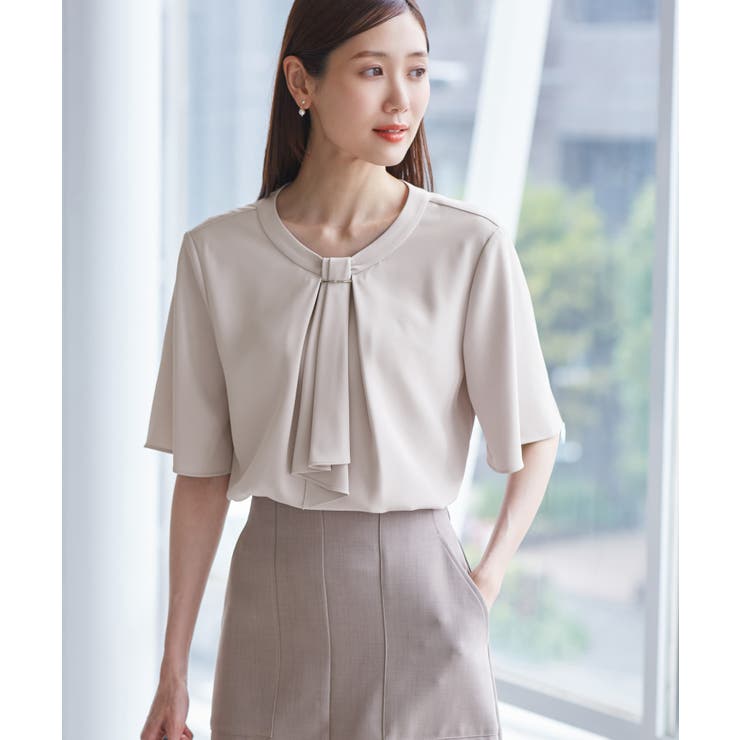 メタルパーツフロントフリルタイブラウス/通勤対応 | ROPE' PICNIC | 詳細画像13 