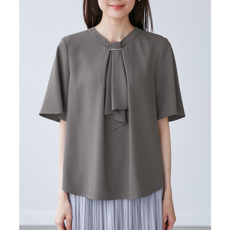 メタルパーツフロントフリルタイブラウス/通勤対応 | ROPE' PICNIC | 詳細画像19 