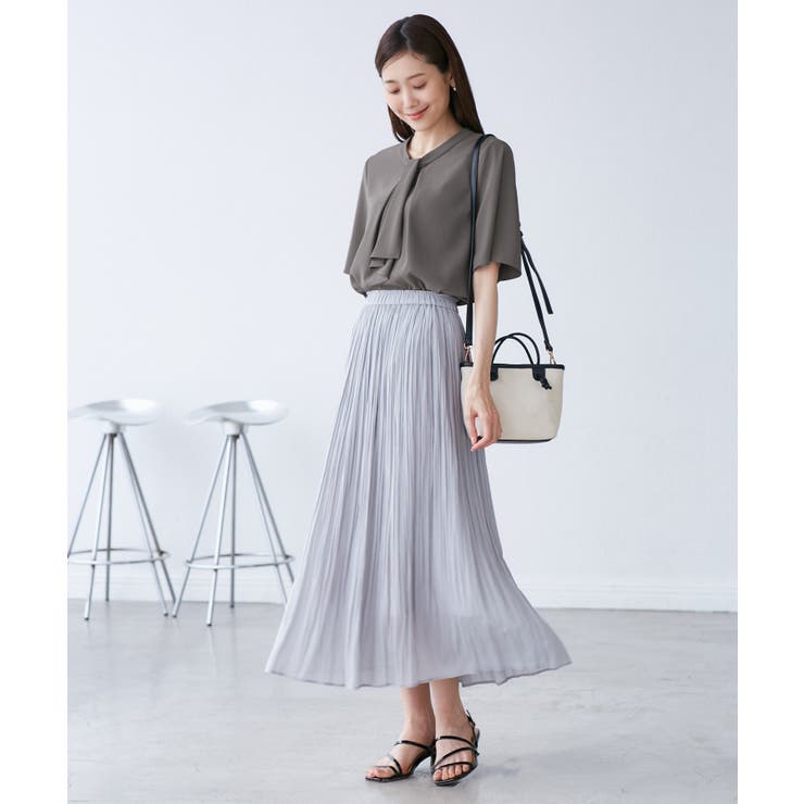 メタルパーツフロントフリルタイブラウス/通勤対応 | ROPE' PICNIC | 詳細画像2 