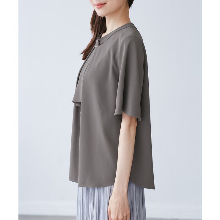 メタルパーツフロントフリルタイブラウス/通勤対応 | ROPE' PICNIC | 詳細画像20 