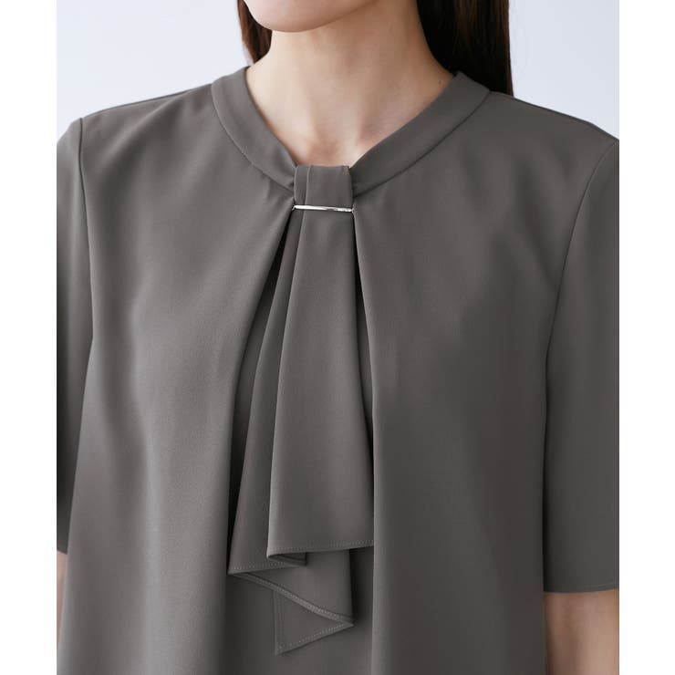 メタルパーツフロントフリルタイブラウス/通勤対応 | ROPE' PICNIC | 詳細画像22 