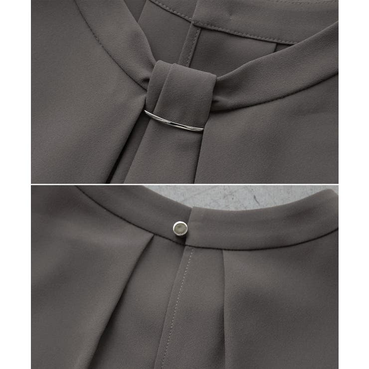 メタルパーツフロントフリルタイブラウス/通勤対応 | ROPE' PICNIC | 詳細画像29 