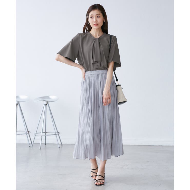 メタルパーツフロントフリルタイブラウス/通勤対応 | ROPE' PICNIC | 詳細画像3 