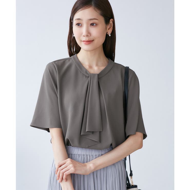 メタルパーツフロントフリルタイブラウス/通勤対応 | ROPE' PICNIC | 詳細画像4 