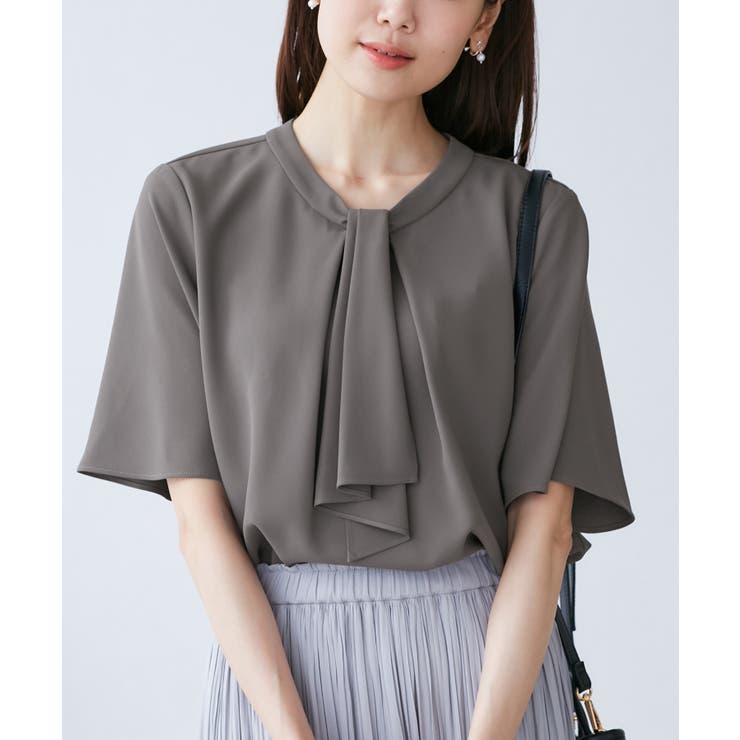 メタルパーツフロントフリルタイブラウス/通勤対応 | ROPE' PICNIC | 詳細画像5 