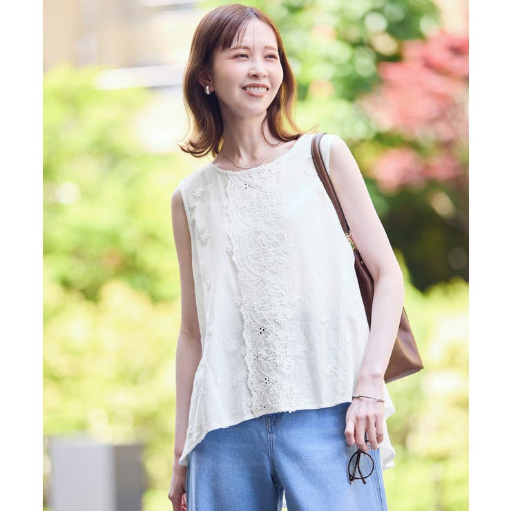 3Dレースノースリーブブラウス | ROPE' PICNIC | 詳細画像14 
