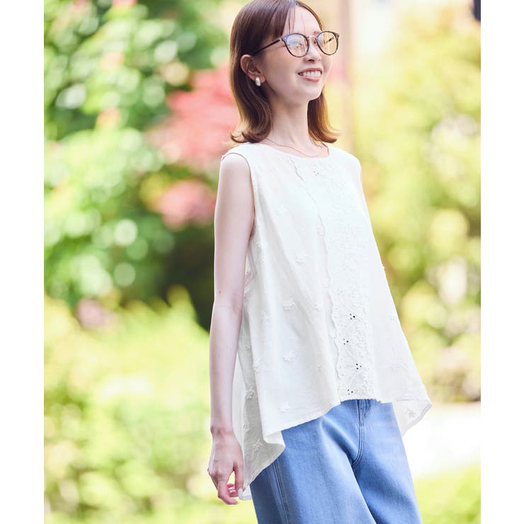 3Dレースノースリーブブラウス | ROPE' PICNIC | 詳細画像15 