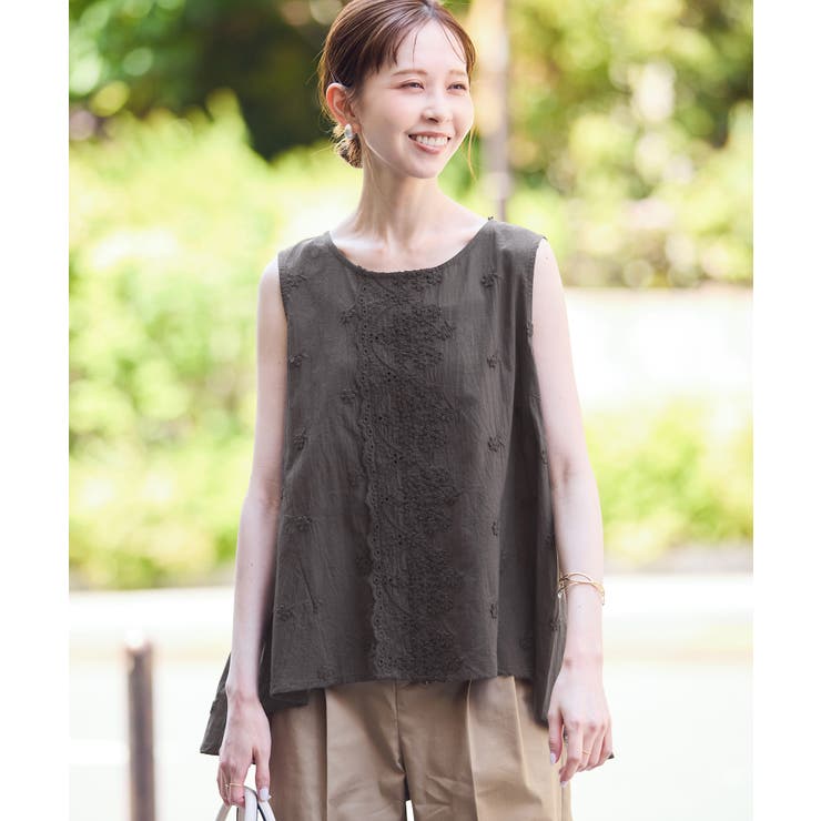 3Dレースノースリーブブラウス | ROPE' PICNIC | 詳細画像6 