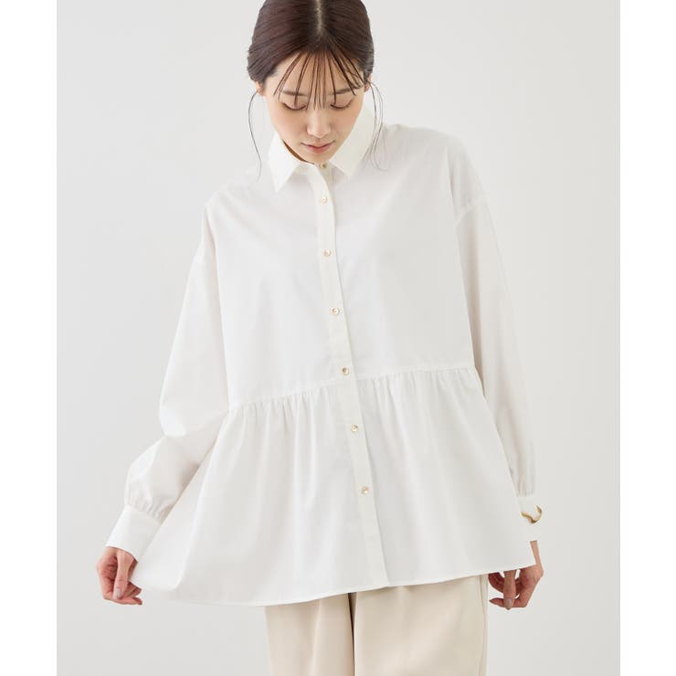 ペプラムシャツブラウス/UVカット・防シワ | ROPE' PICNIC | 詳細画像2 