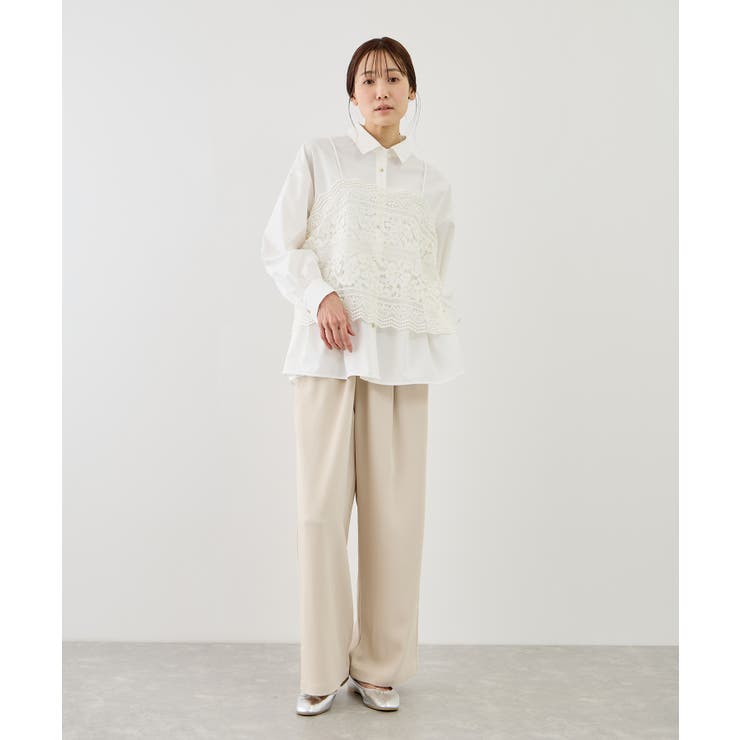 ペプラムシャツブラウス/UVカット・防シワ | ROPE' PICNIC | 詳細画像5 