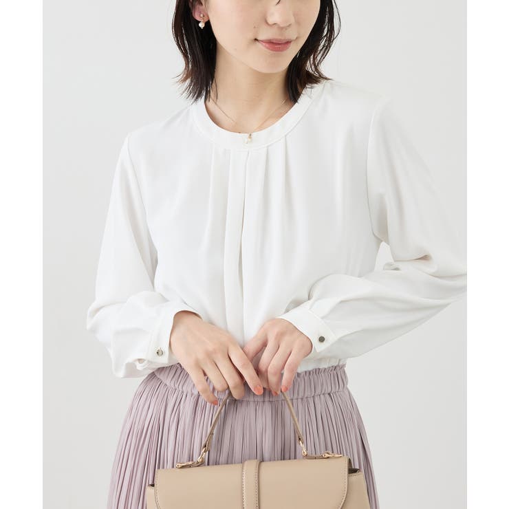 【WEB限定サイズ】配色アソートフロントタックブラウス | ROPE' PICNIC | 詳細画像10 