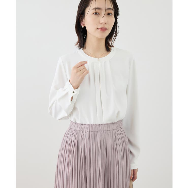 【WEB限定サイズ】配色アソートフロントタックブラウス | ROPE' PICNIC | 詳細画像11 