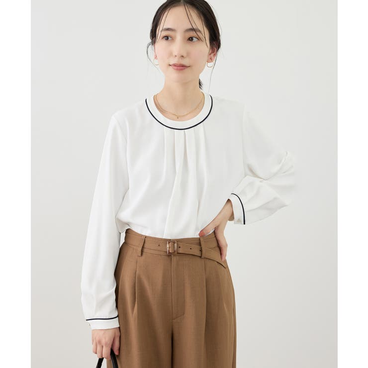 【WEB限定サイズ】配色アソートフロントタックブラウス | ROPE' PICNIC | 詳細画像16 