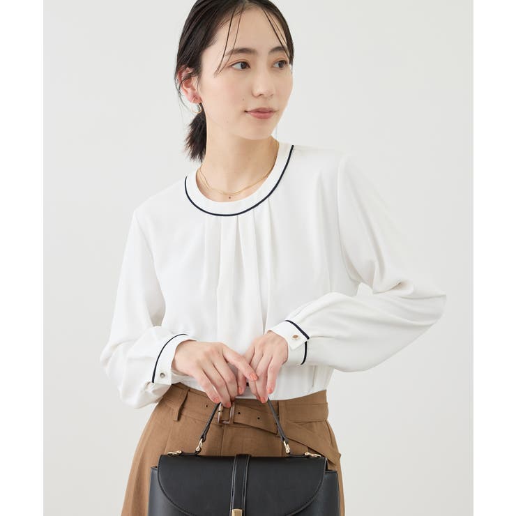 【WEB限定サイズ】配色アソートフロントタックブラウス | ROPE' PICNIC | 詳細画像17 