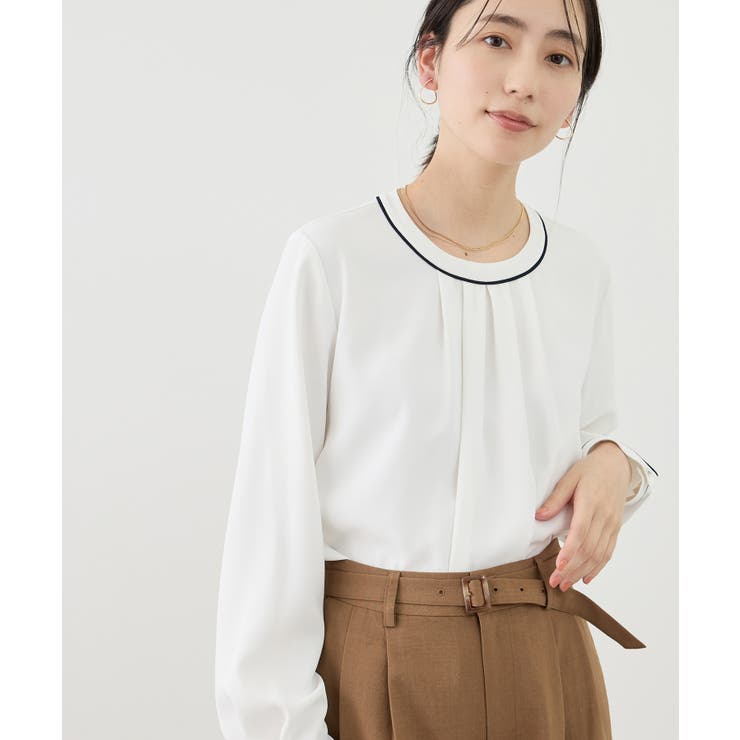 【WEB限定サイズ】配色アソートフロントタックブラウス | ROPE' PICNIC | 詳細画像18 