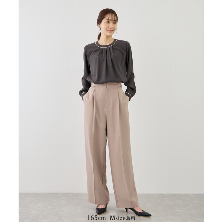 【WEB限定サイズ】配色アソートフロントタックブラウス | ROPE' PICNIC | 詳細画像33 