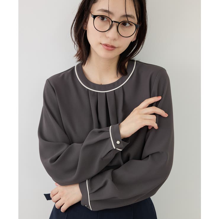 【WEB限定サイズ】配色アソートフロントタックブラウス | ROPE' PICNIC | 詳細画像6 